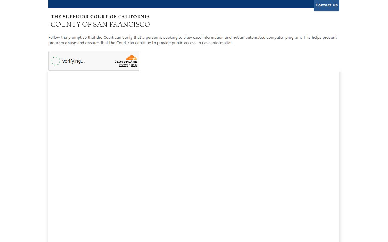 San Francisco criminal case query search interface